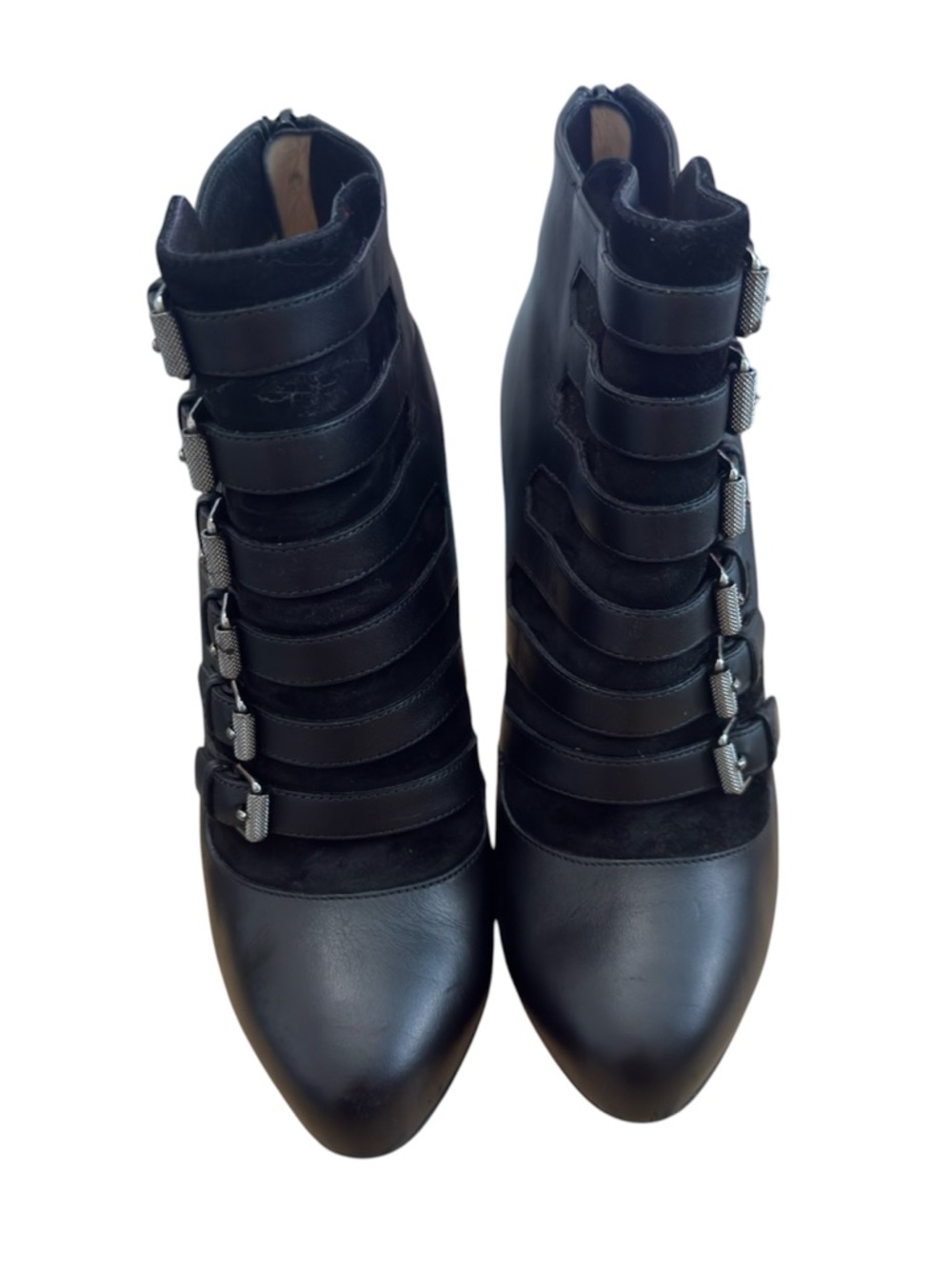 CHRISTIAN LOUBOUTIN- CALFSKIN VEAU VELOURS ATTROUPA 120 BOOTIES - Picture 4 of 12